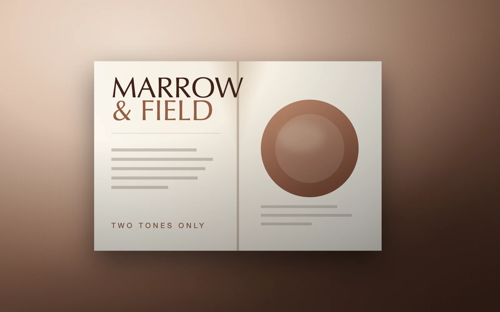 Soft clay-toned planes meeting at a single lit shadow edge.